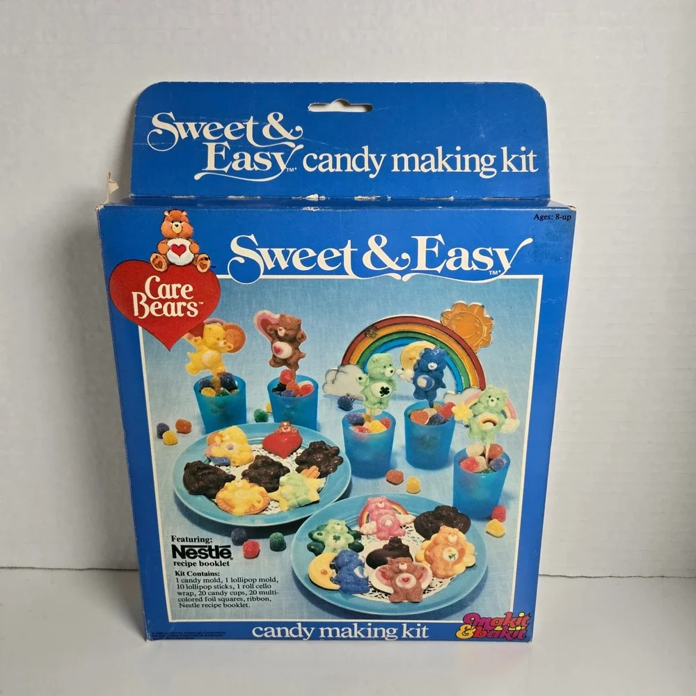 Vintage 1983 Sweet & Easy Care Bears Candy Making Kit Lollipop Mold Complete